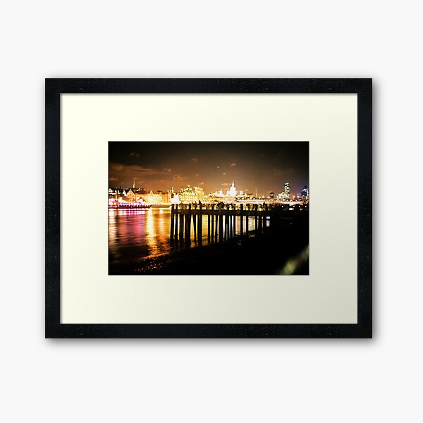 Southbank By Night Framed Art Print