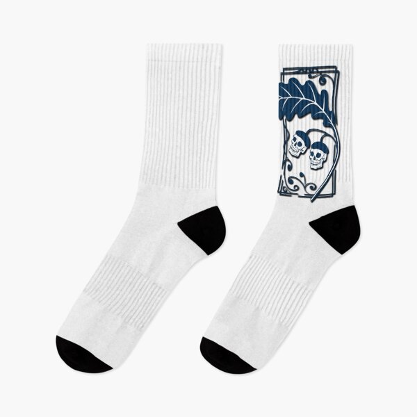 Item preview, Oak and Skull Twins — Gothic Botanical Socks designed and sold by OOctopusStore.