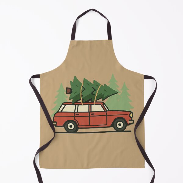 Item preview, Vintage Christmas Wagon – Holiday Tree Haul Design designed and sold by BROHLine Studio.