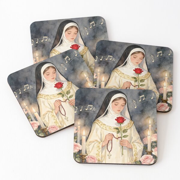 Item preview, Hildegard von Bingen – The Mystic of Light and Harmony | Spiritual Art by Sonia Sarkali designed and sold by SoniaSarkali.