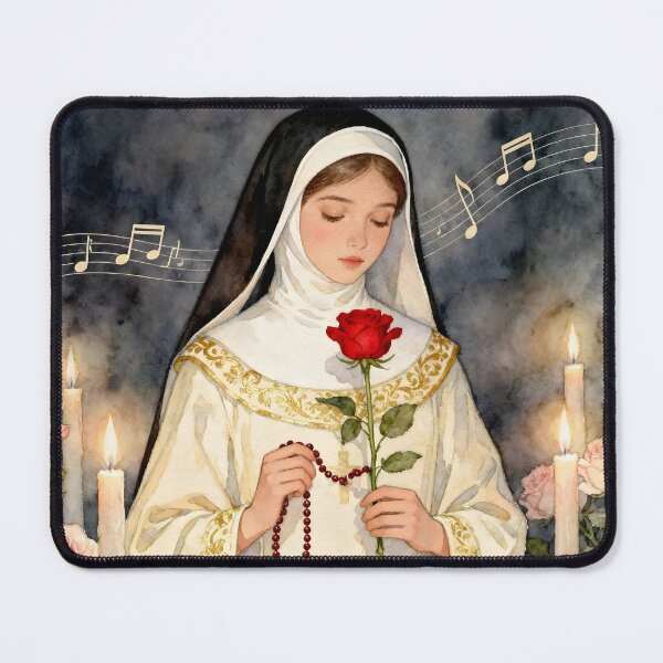 Item preview, Hildegard von Bingen – The Mystic of Light and Harmony | Spiritual Art by Sonia Sarkali designed and sold by SoniaSarkali.