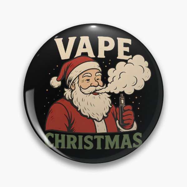 Item preview, Vape Christmas – Funny Santa Claus Vaping Retro Holiday Design designed and sold by House of Taste Vape Designs.