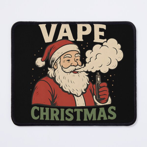 Item preview, Vape Christmas – Funny Santa Claus Vaping Retro Holiday Design designed and sold by House of Taste Designs.