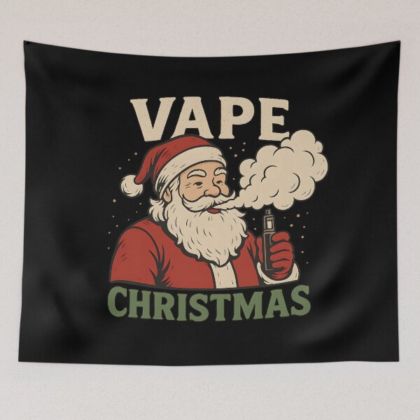 Item preview, Vape Christmas – Funny Santa Claus Vaping Retro Holiday Design designed and sold by House of Taste Vape Designs.
