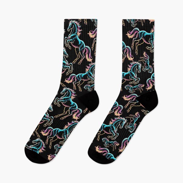 Item preview, Wild Horse Neon Glitch Colors designed and sold by BluedarkArt.
