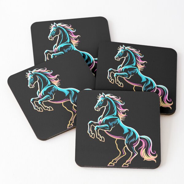 Item preview, Wild Horse Neon Glitch Colors designed and sold by BluedarkArt.