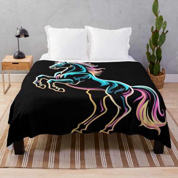 Item preview, Wild Horse Neon Glitch Colors designed and sold by BluedarkArt.