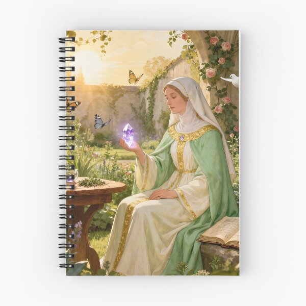 Item preview, Hildegard von Bingen – The Mystic of Light and Harmony | Spiritual Art by Sonia Sarkali designed and sold by SoniaSarkali.