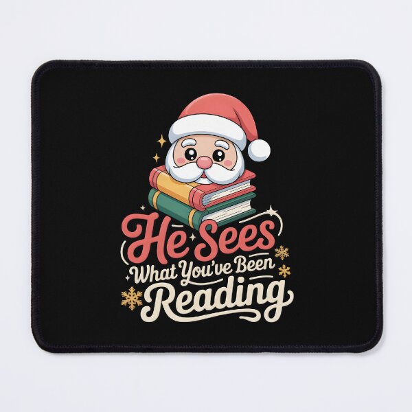 Item preview, He Sees What You've Been Reading - Funny Christmas Santa Book Lover Gift designed and sold by LovelyEvaDesign.