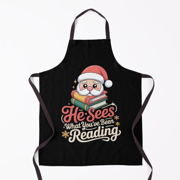 Item preview, He Sees What You've Been Reading - Funny Christmas Santa Book Lover Gift designed and sold by LovelyEvaDesign.