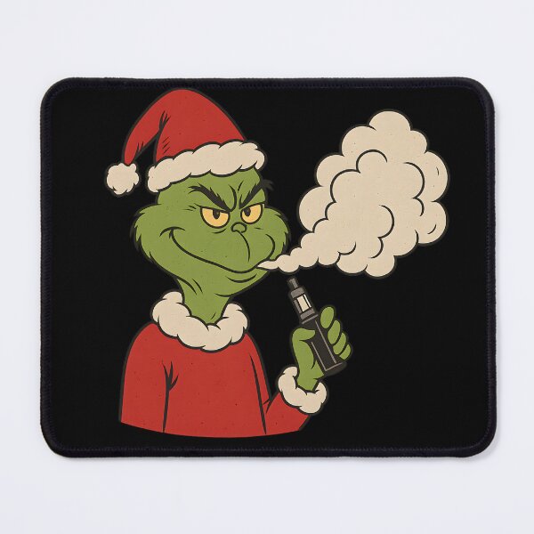 Item preview, Vaping Grinch – Funny Christmas Vape Design | Grinch Smoking Clouds designed and sold by House of Taste Vape Designs.