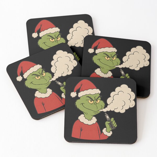 Item preview, Vaping Grinch – Funny Christmas Vape Design | Grinch Smoking Clouds designed and sold by House of Taste Designs.