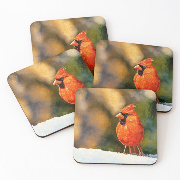 Item preview, Red Cardinal Oil Painting designed and sold by tomorrowsart.
