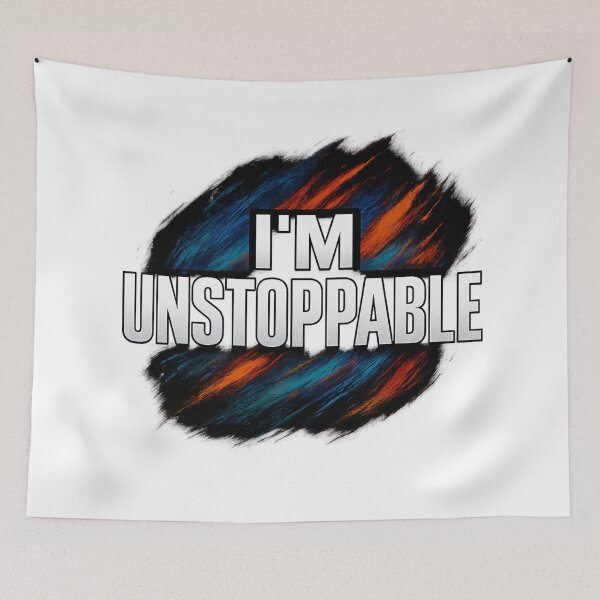 Item preview, I'm Unstoppable Motivational Typography | Bold Inspirational Quote Brush Stroke Art designed and sold by EnergyPixel.