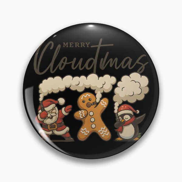 Item preview, Merry Cloudmas – Funny Vape Christmas Design with Santa, Gingerbread & Penguin designed and sold by House of Taste Vape Designs.