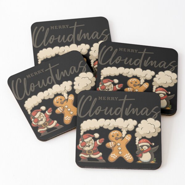 Item preview, Merry Cloudmas – Funny Vape Christmas Design with Santa, Gingerbread & Penguin designed and sold by House of Taste Designs.