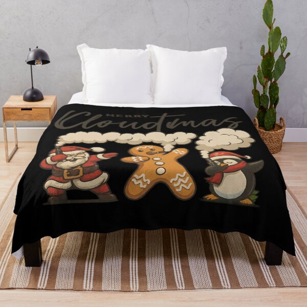 Item preview, Merry Cloudmas – Funny Vape Christmas Design with Santa, Gingerbread & Penguin designed and sold by House of Taste Vape Designs.