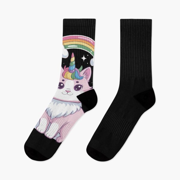 Item preview, Cute Unicorn Cat Adorable Smiling Rainbow designed and sold by MonsterBuddiess.