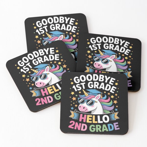 Item preview, Cute Unicorn Goodbye 1st Grade Hello 2nd Grade Girls Kids designed and sold by MonsterBuddiess.