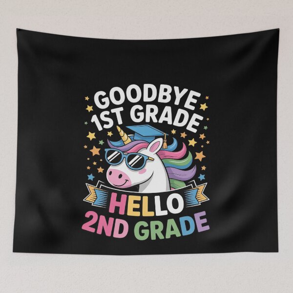 Item preview, Cute Unicorn Goodbye 1st Grade Hello 2nd Grade Girls Kids designed and sold by MonsterBuddiess.