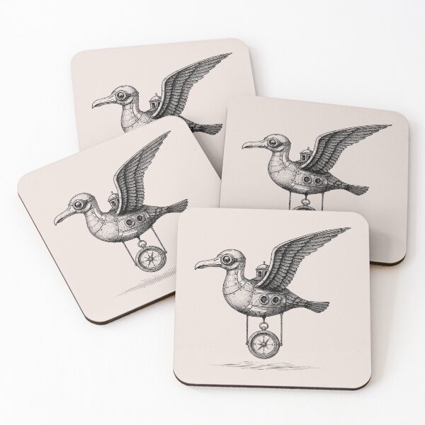 Item preview, The Automaton Albatross – Victorian Mechanical Bird | Classic Steampunk Art designed and sold by Tattee.