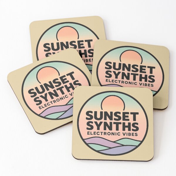Item preview, Sunset Synths – Electronic Vibes Retro Design designed and sold by |TRSSHOP|.
