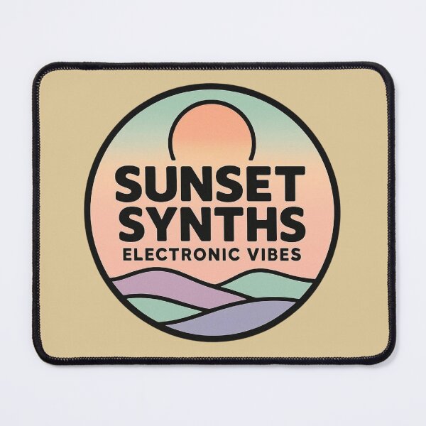 Item preview, Sunset Synths – Electronic Vibes Retro Design designed and sold by |TRSSHOP|.