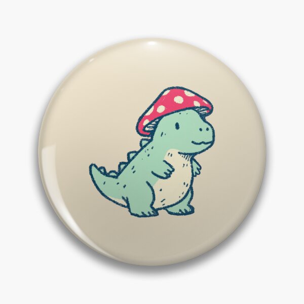 Item preview, Mushroom Trex, pastel kawaii dinosaur illustration designed and sold by Magnificent Lizard.