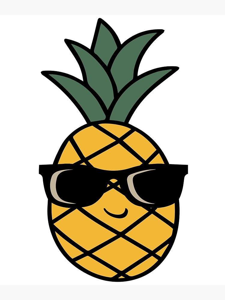 Pineapple With Sunglasses Art Print By Tarek25 Redbubble