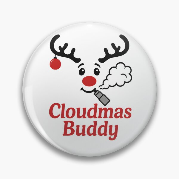 Item preview, Cloudmas Buddy – Cute Reindeer Vaping Christmas Design for Vapers designed and sold by House of Taste Vape Designs.