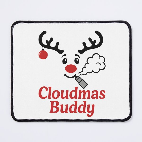 Item preview, Cloudmas Buddy – Cute Reindeer Vaping Christmas Design for Vapers designed and sold by House of Taste Vape Designs.