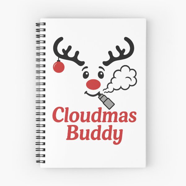 Item preview, Cloudmas Buddy – Cute Reindeer Vaping Christmas Design for Vapers designed and sold by House of Taste Vape Designs.