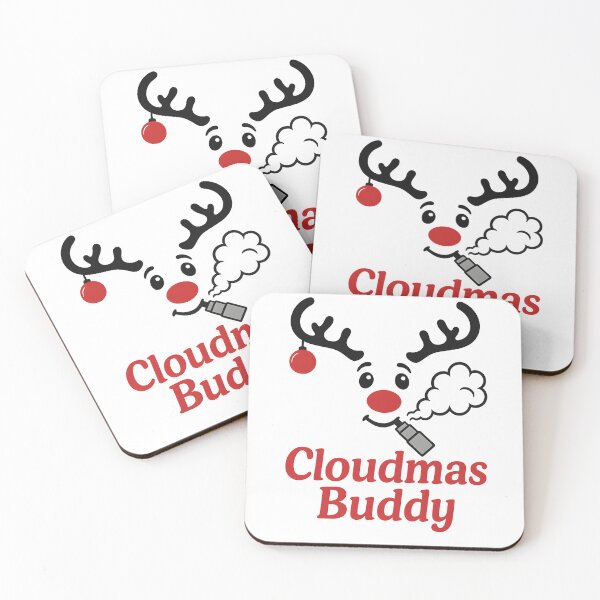 Item preview, Cloudmas Buddy – Cute Reindeer Vaping Christmas Design for Vapers designed and sold by House of Taste Designs.