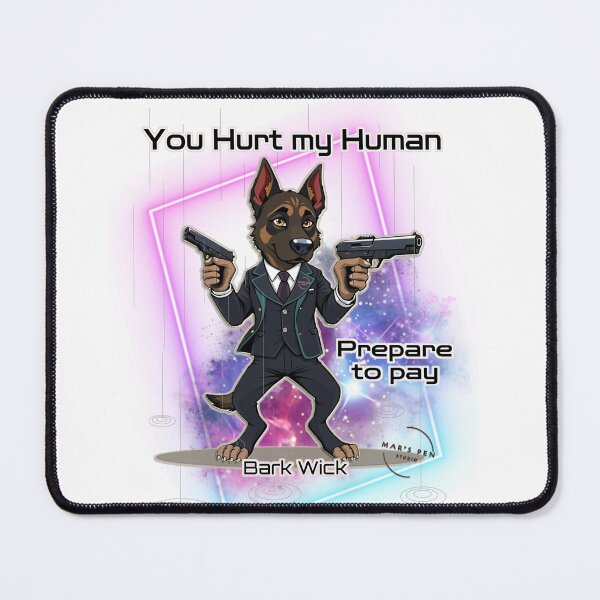 Item preview, Bark Wick – Dog Action Hero (Jhon Wick style) designed and sold by Mars.Pen.Studio.