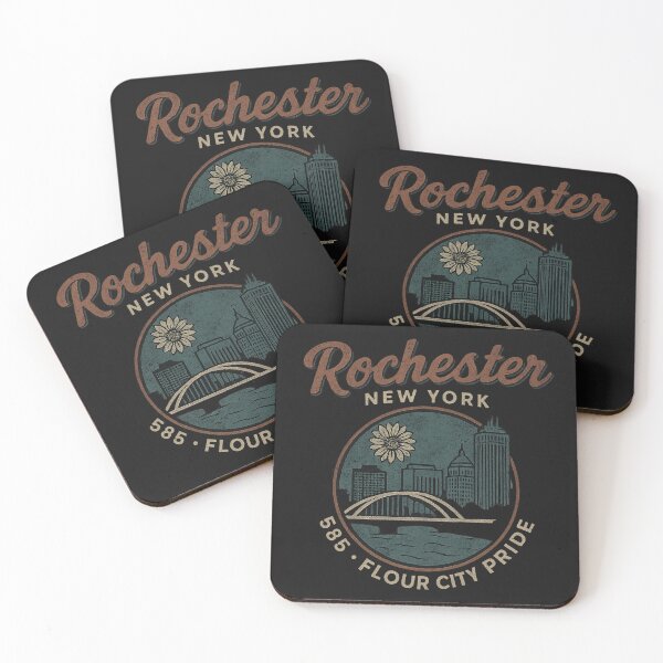 Item preview, Rochester, New York – 585 Flour City Pride Retro Skyline Shirt designed and sold by Laughprints.