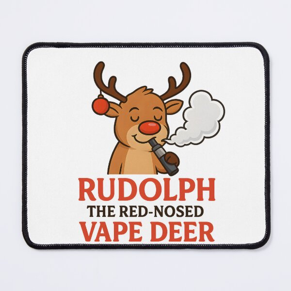 Item preview, Rudolph the Red-Nosed Vape Deer – Funny Christmas Vape Reindeer Design designed and sold by House of Taste Vape Designs.