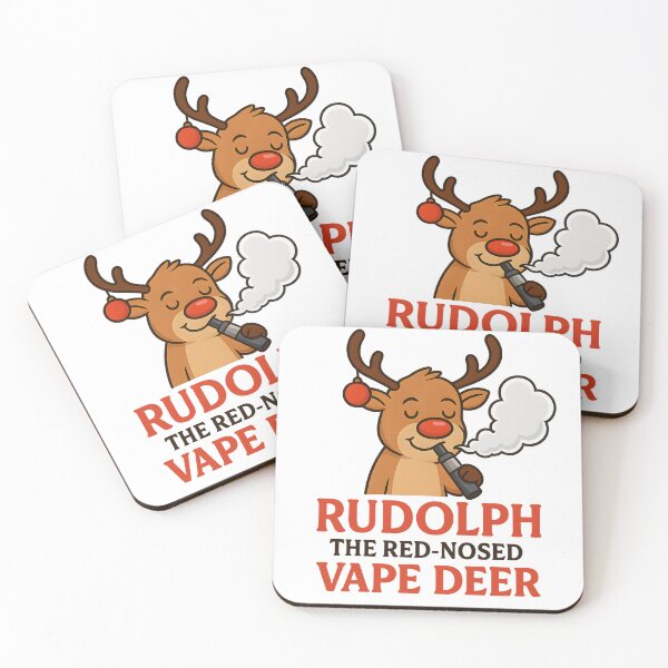 Item preview, Rudolph the Red-Nosed Vape Deer – Funny Christmas Vape Reindeer Design designed and sold by House of Taste Vape Designs.