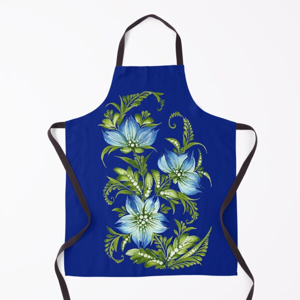 Item preview, Blue flowers of Ukraine in Petrykivka style, author's drawing, blue branch designed and sold by Sunflower-7.
