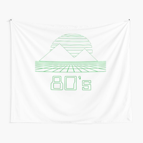 Synthwave, Retrowave Design For The Eighties Music Lovers Tapestry