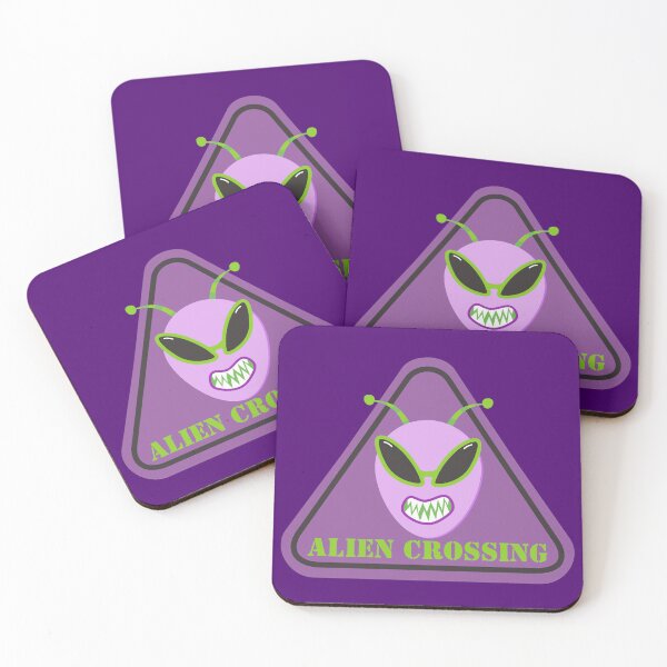 Item preview, Alien Crossing Funny Sci-Fi Sign Design designed and sold by IREMORHAN.