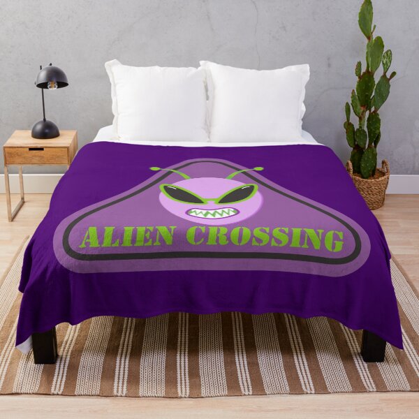 Item preview, Alien Crossing Funny Sci-Fi Sign Design designed and sold by IREMORHAN.