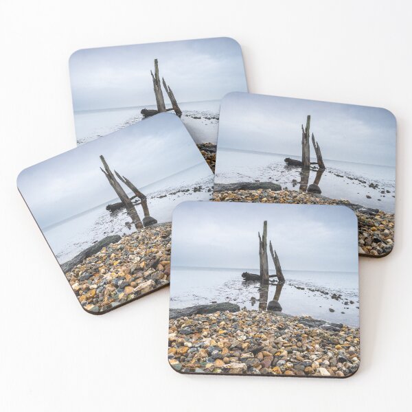 Item preview, Pebble Beach with Wooden Posts Netherlands designed and sold by Sonny Vermeer.