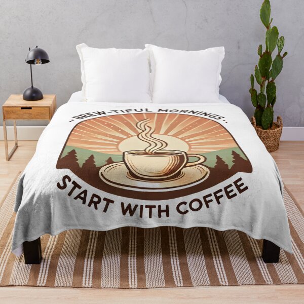 Item preview, Morning Coffee Sunrise - Brew-tiful Mornings Start with Coffee. designed and sold by The-T-In-Retro.