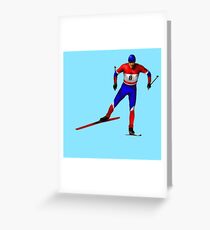 Cross-country skiing Greeting Card