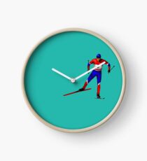 Cross-country skiing Clock
