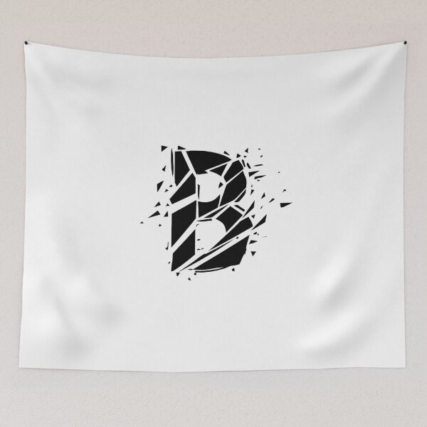 Item preview, Cracked Stone Letter B - Distressed Grunge Style designed and sold by uncoXab.