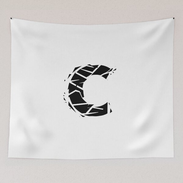 Item preview, Cracked Stone Letter C - Distressed Grunge Style designed and sold by uncoXab.