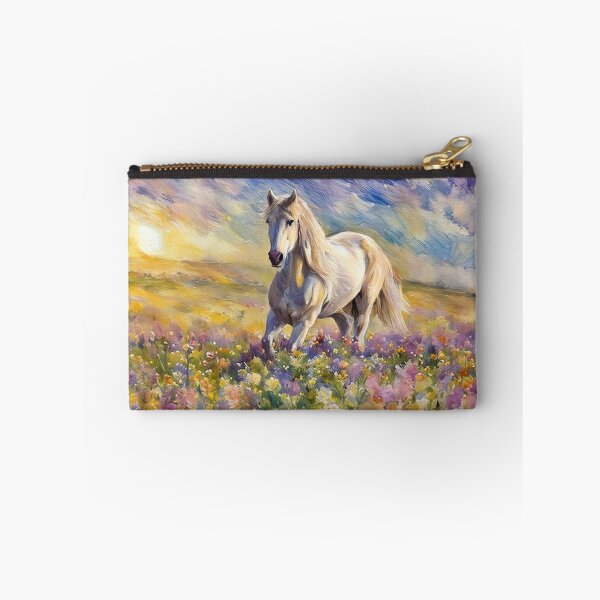 Item preview, White Horse Running Through the Flowers designed and sold by tomorrowsart.