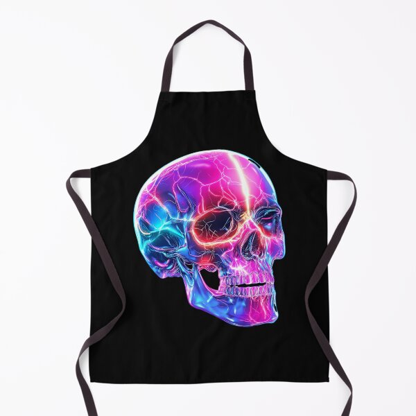 Item preview, Big Neon Cyberpunk Skull – Futuristic Electric Art designed and sold by Wawan35200.