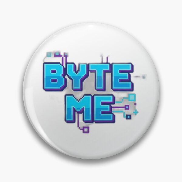 Item preview, Byte Me Geeky Pixel Typography designed and sold by WiserShop.